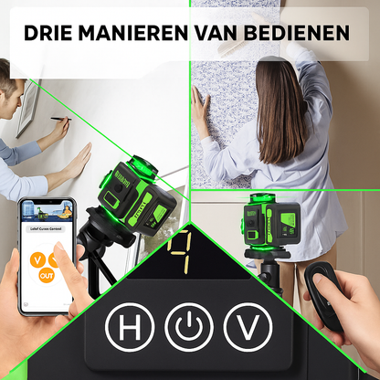 DataVolt 4D Kruislijnlaser – 16 Lijnen · 360° · 50 Meter Meetbereik