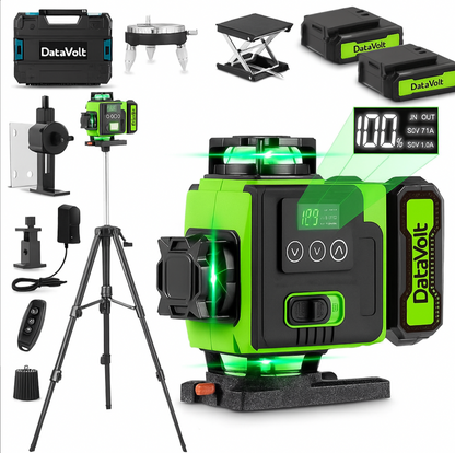 DataVolt 4D Kruislijnlaser – 16 Lijnen · 360° · 50 Meter Meetbereik